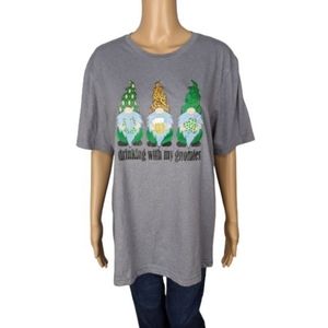 Bella Canvas Drinking With My Gnomies Graphic T-Shirt XL